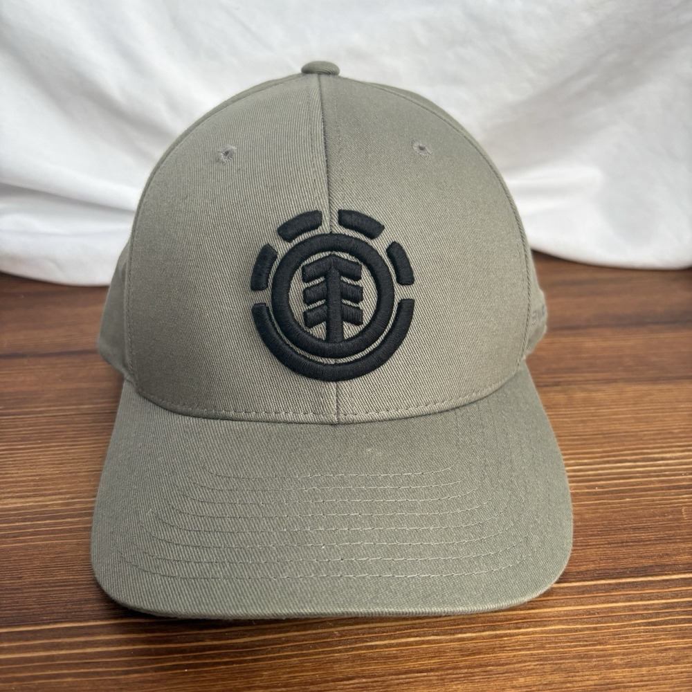 Element Skateboards Flexfit Hat Gray Black Logo S/M Cap